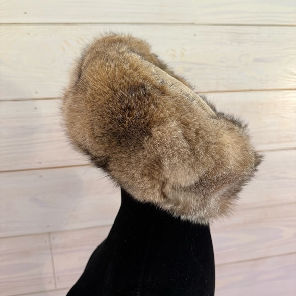 vintage rabbit fur (real) ushanka hat Russian Soviet Classy Style - Picture 3 of 8